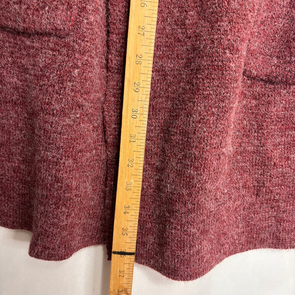 Soft Surroundings Belted Longline Solange Sweater Vest Womens 1X Burgundy Career - Picture 5 of 7